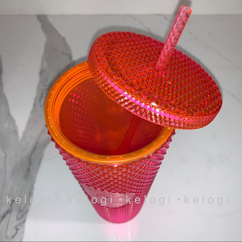 Iridescent Pink Bling Studded Starbucks Venti Cup - Picture 3 of 5